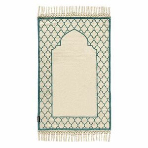 Khamsa Oragnic Cotton Prayer Mat Azraq Blue (118 x 60 cm)