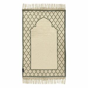 Khamsa Organic Cotton Prayer Mat (118 x 60 cm) - Grey