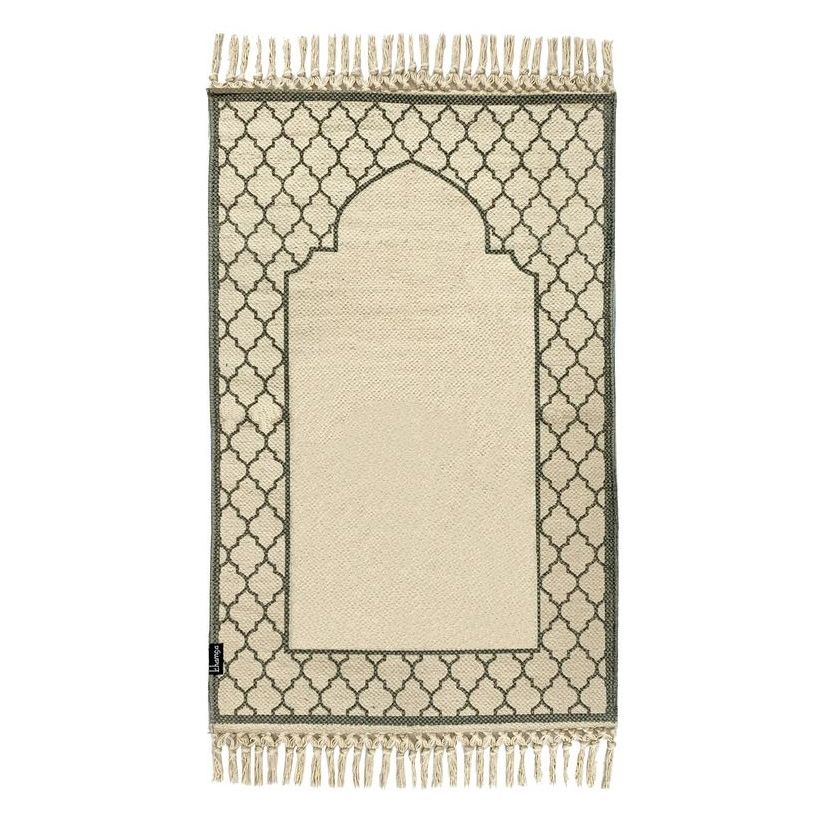 Khamsa Organic Cotton Prayer Mat Ramadi Grey (118 x 60 cm)