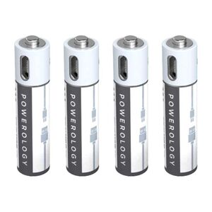 Powerology AA USB Rechargeable Battery (Pack of 4)