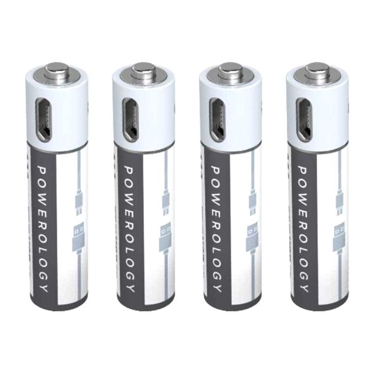 Powerology AAA USB Rechargeable Battery (Pack of 4)