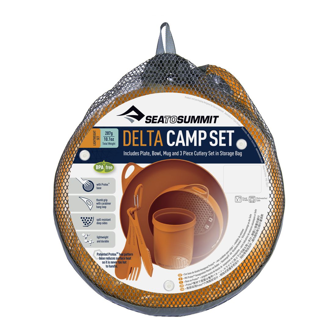 Sea To Summit Delta Camp Set Orange (Bowl/Plate/Mug/Cutlery)