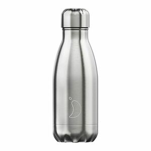 Chilly's Silver Water Bottles 260ml Silver
