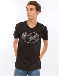 Batman Glass Hole Logo Black Men's T-Shirt