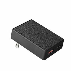Uniq Votre Slim Duo USB-C+USB-A 20W Wall Charger Charcoal Black UK
