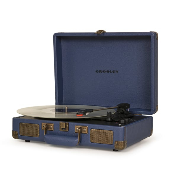 Crosley Cruiser Deluxe Portable Turntable with Built-in Speakers - Navy
