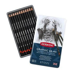 Derwent Graphic Medium Drawing Pencils (Set of 12)