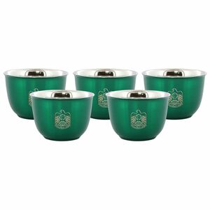 Rovatti Pola Arabica Stainless Steel Cup UAE Green 80ml (Set of 6)