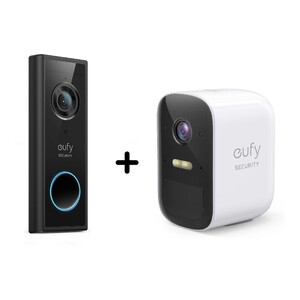 Eufy Video Doorbell 2K Kit + Eufy Cam 2C Pro Add On Camera (Bundle)