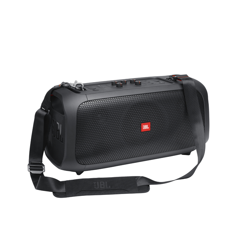 JBL Partybox On-The-Go Black Portable Party Speaker with Built-In Lights & Mic
