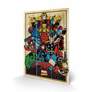 Pyramid Posters Marvel Comics Avengers To Action Wood Print (20 x 29.5 cm)
