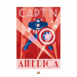 Pyramid Posters Marvel Deco Captain America Art Print (60 x 80 cm)