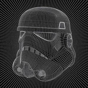 Pyramid Posters Star Wars Stormtrooper Wire Canvas Print (60 x 80 cm)