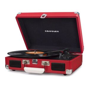 Crosley Cruiser Deluxe Portable Turntable with Built-in Speakers - Red