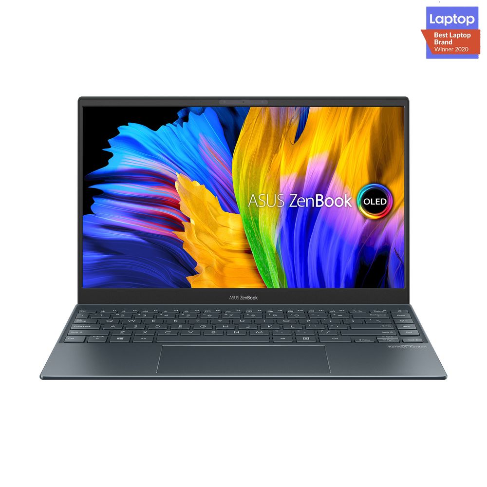 ASUS ZenBook UX325EA-OLED001T Laptop i7-1165G7/16GB/1TB SSD/Intel Iris XE Graphics/13.3-inch FHD OLED Display/Windows 10 Home/Pine Grey