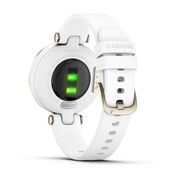 Garmin Lily Cream Gold with White Case + Silicone Band Smartwatch
