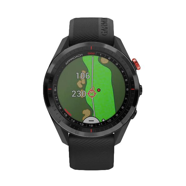 Garmin Approach S62 Black Ceramic Bezel with Black Silicone Band Smartwatch