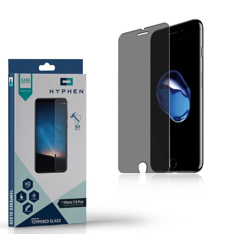 HYPHEN Tempered Glass Privacy Screen Protector for iPhone 8 Plus/ /7 Plus