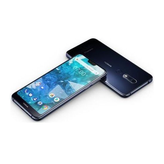 Nokia 7.1 Smartphone Blue 64GB Dual SIM + Sandisk 128GB Micro SD Card