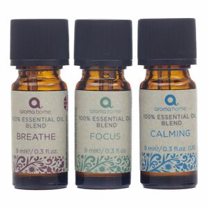 Aroma Home Mindfulness 100&#37; Essential Oils Breathe/Focus/Calming (3x 9ml)
