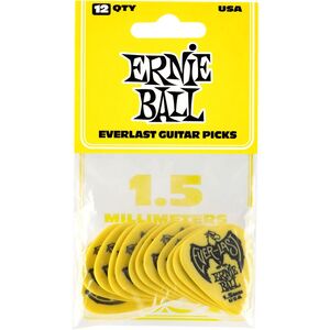 Ernie Ball P09195 Everlast Guitar Picks 1.5 mm - Yellow (Set Of 12)