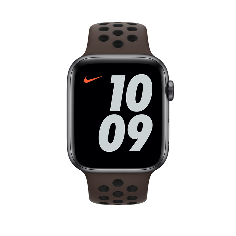 Apple 44mm Ironstone/Black Nike Sport Band Regular (Compatible with Apple Watch 42/44/45mm)