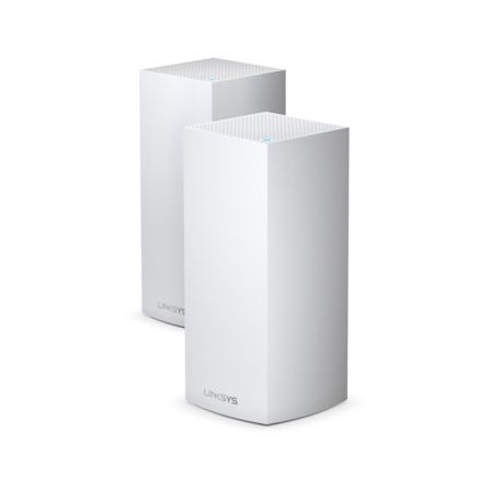 Linksys Velop Whole Home Intelligent Mesh Wi-Fi 6 (Ax4200) System Tri-Band Pack of 2 White