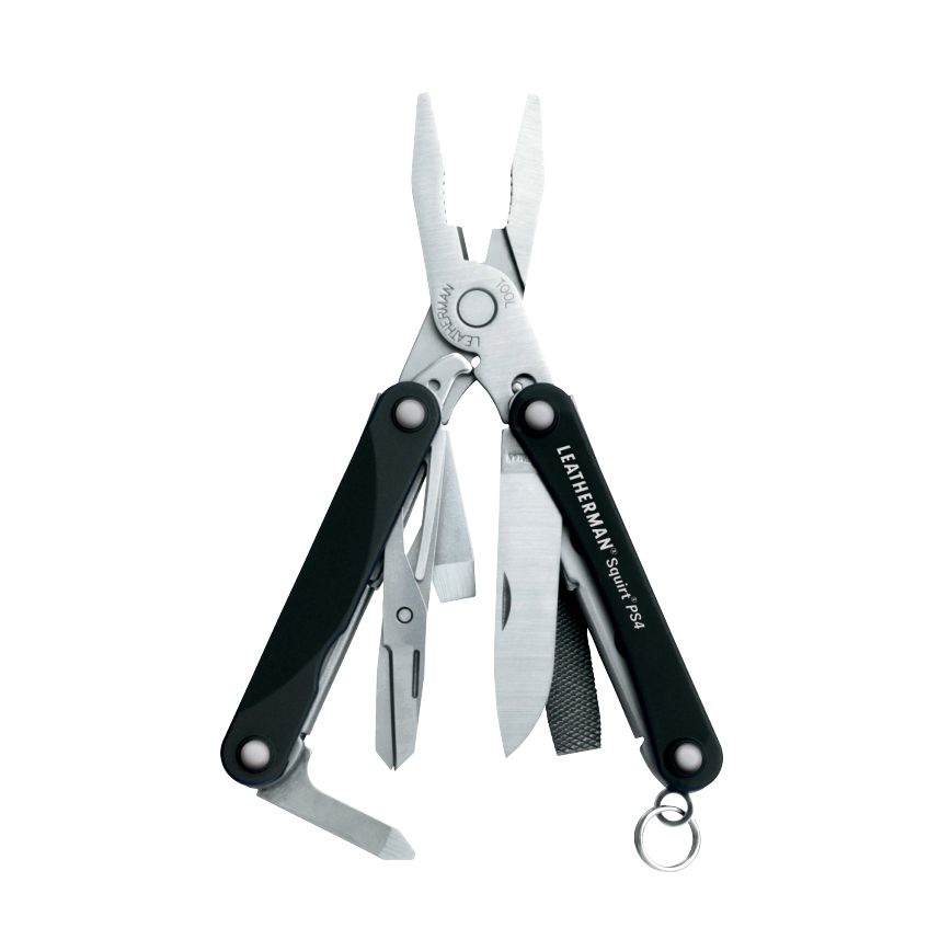 Leatherman Squirt PS4 Black Multi-Tool Pocket Knife