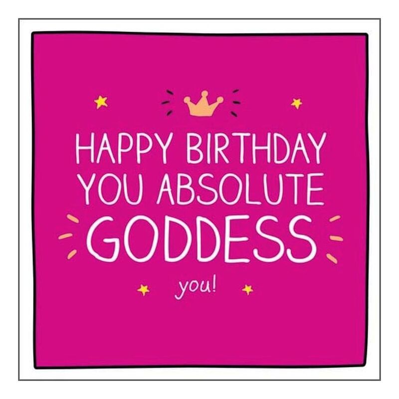 Happy Jackson You Absolute Goddess You Greeting Card (160 x 156mm)