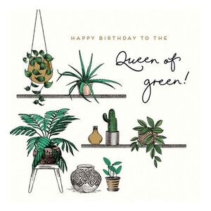 Alice Scott Queen Of Green Plants Greeting Card (160 x 156mm)
