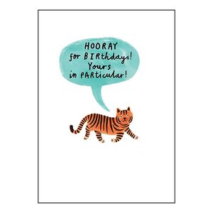 Quirks & Smirks Tiger Hooray For Birthdays Greeting Card (130 x 176mm)