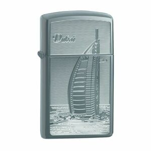 Zippo 20492 AE181980 Slim Black Ice Burj Al Arab Lighter