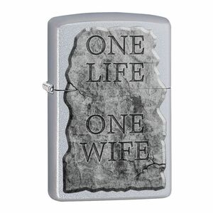 Zippo 205 CI412258 One Life One Wife Design Lighter