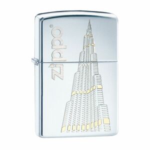 Zippo 250 MP325367 Burj Khalifa 3 Reg High Polish Chrome Lighter