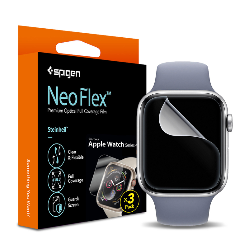 Spigen Neo Flex Screen Protector for Apple Watch Se/6/5/4 44mm Pack Of 3