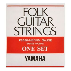Yamaha FS530 Folk Guitar Strings - Brass Wound (13-56 Medium Gauge)
