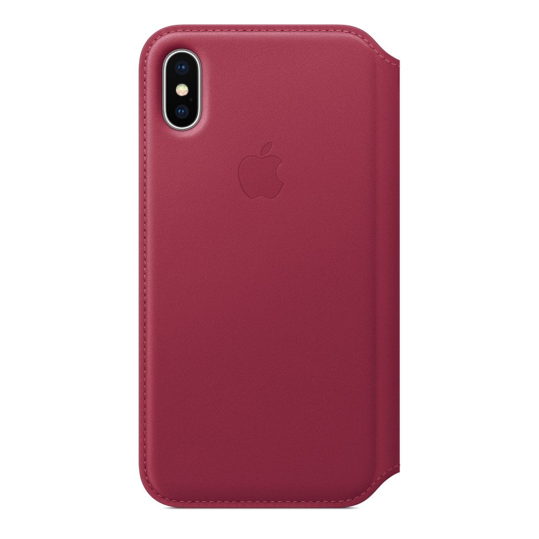 Apple Leather Folio Case Berry for iPhone X
