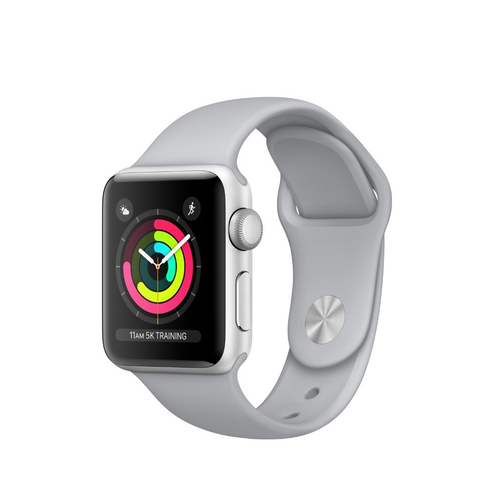 Apple Watch Series 3 38mm Silver Aluminum Case With Fog Sport Band