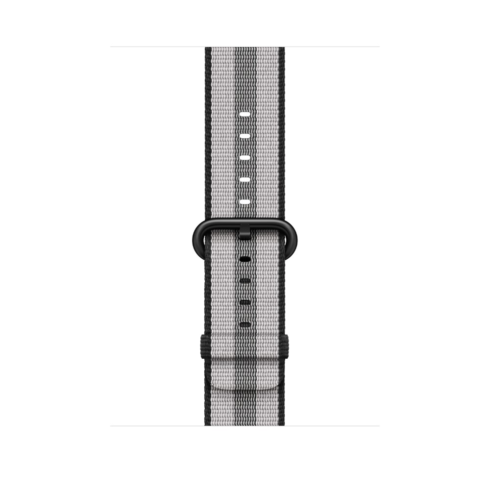 Apple Black Stripe Woven Nylon for Apple Watch 42mm (Compatible with Apple Watch 42/44/45mm)