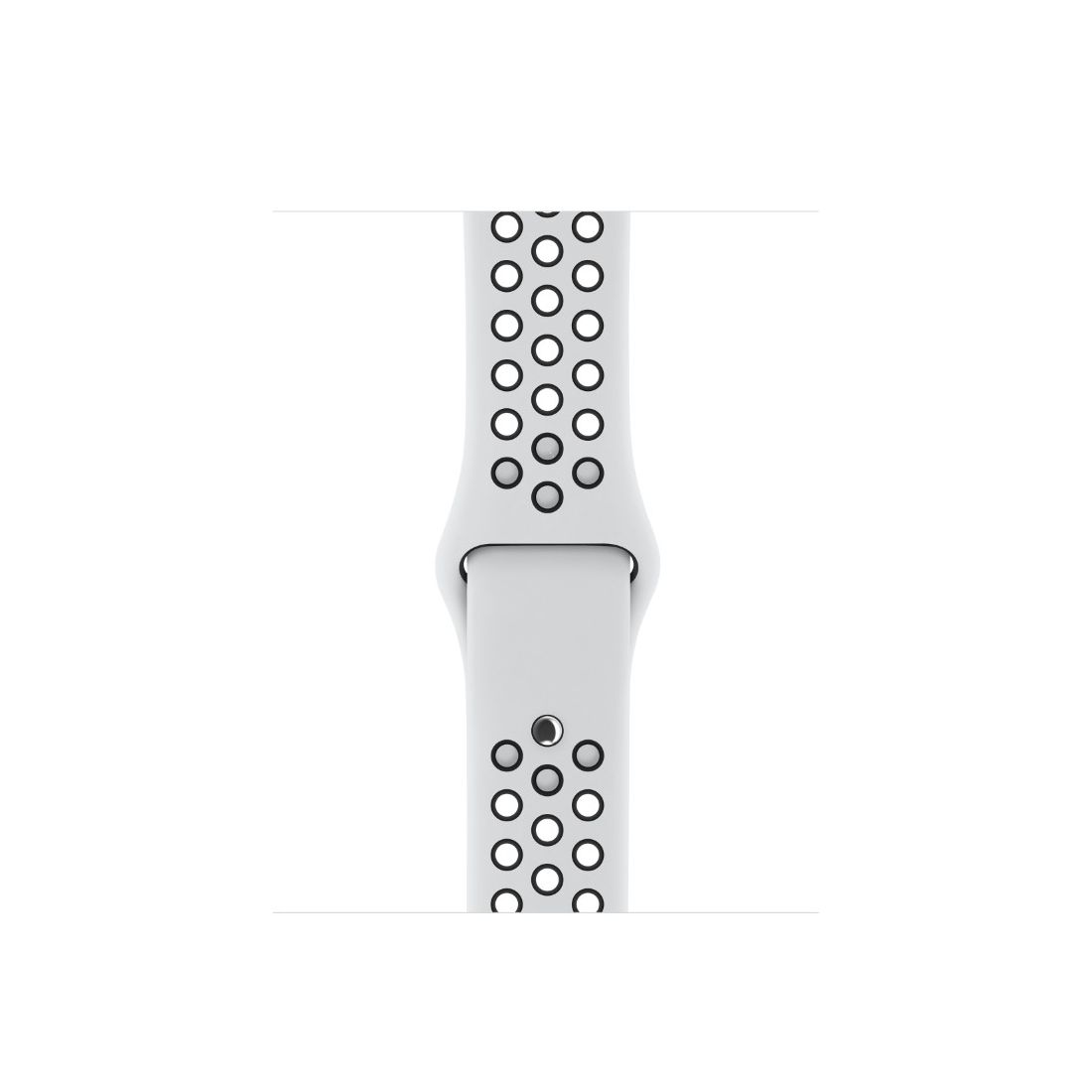 Apple Pure Platinum/Black Sport Band S/M & M/L for Nike Watch 38mm (Compatible with Apple Watch 38/40/41mm)