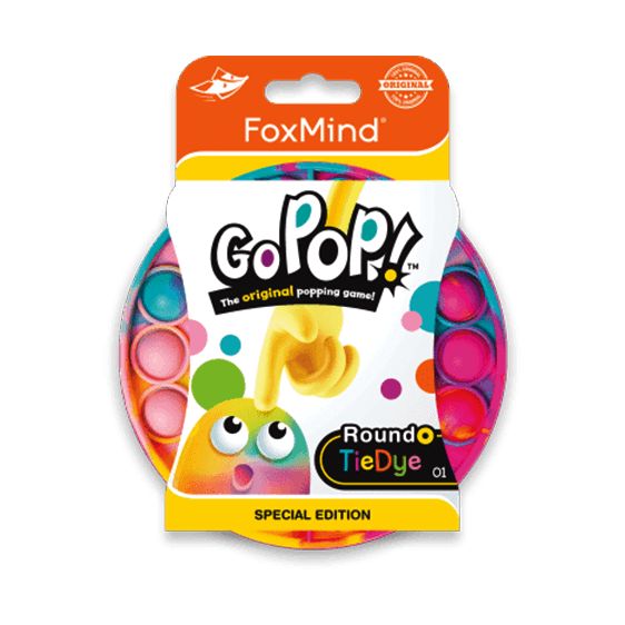 Foxmind Games Go Pop! Roundo Popping Game Tie-Dye