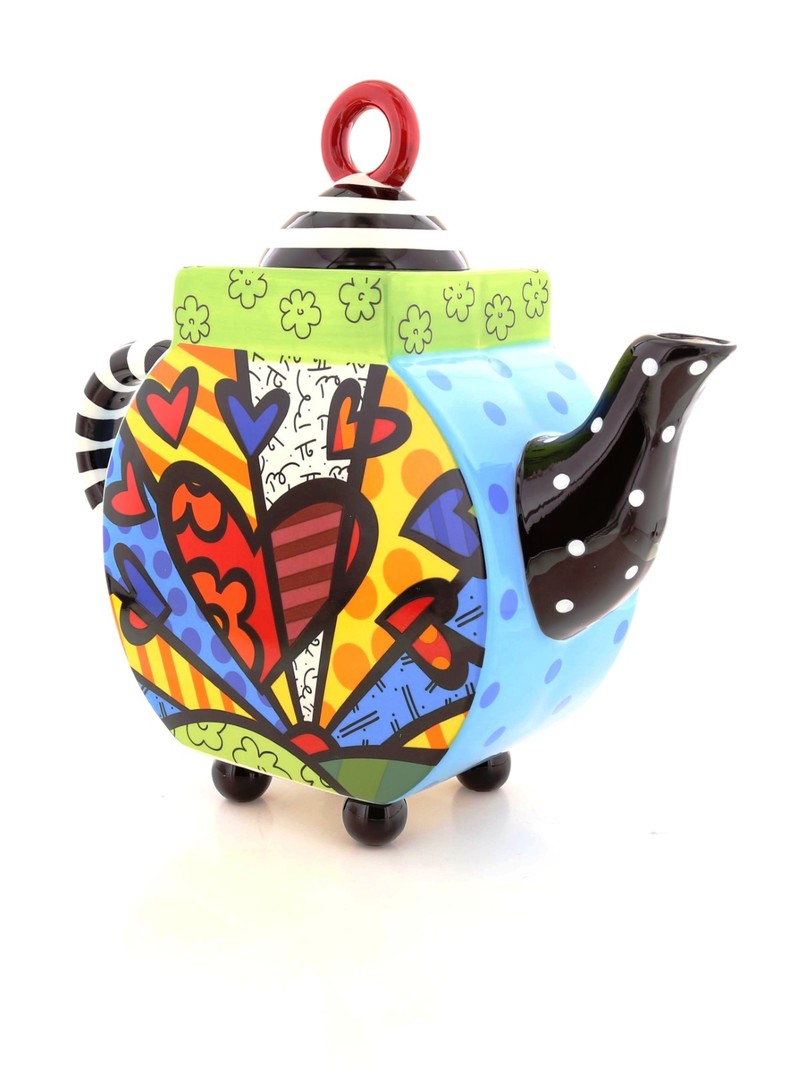Romero Britto Ceramic Teapot A New Day
