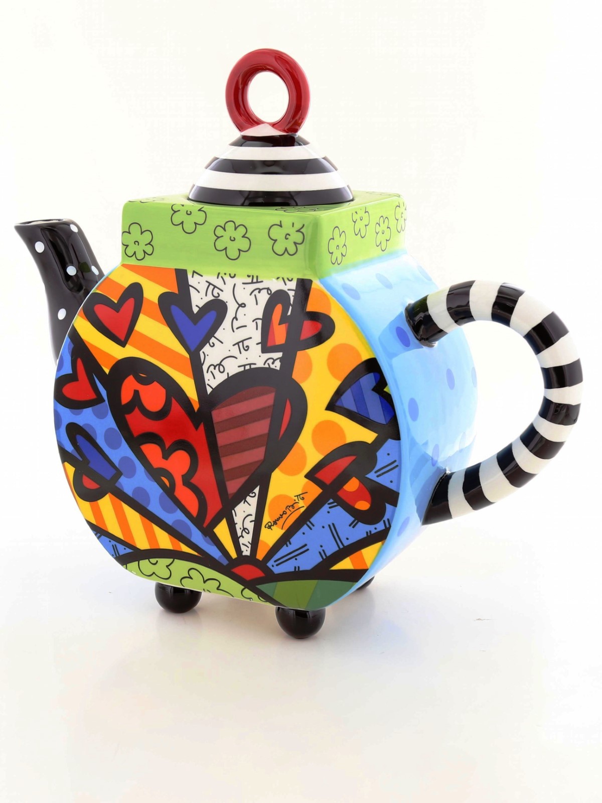 Romero Britto Ceramic Teapot A New Day