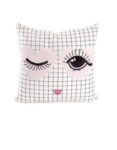 Miss EtoileHeart N Eye Cushion White 50 x 50 cm
