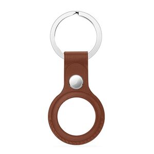 HYPHEN Leather Key Ring Brown for Airtag