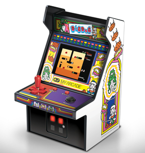 My Arcade Retro Dig Dug Micro Player White/Black 6.75-Inch Mini Retro Arcade Machine Cabinet