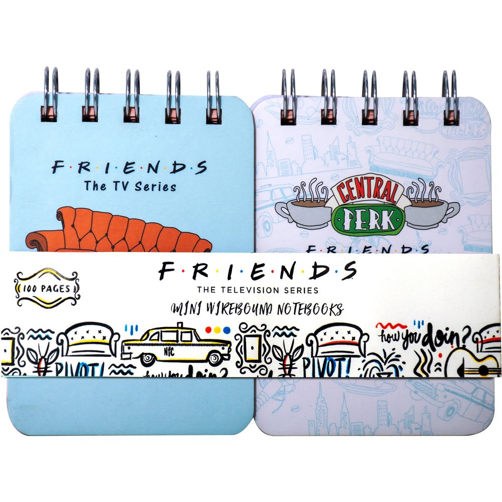 Blue Sky Studios Friends Mini Wirebound Notebooks (Pack of 2)