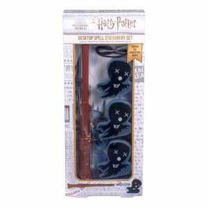 Blue Sky Studios Harry Potter Desktop Spell Stationery Set (1 Wand Pencil with 3 Erasers)
