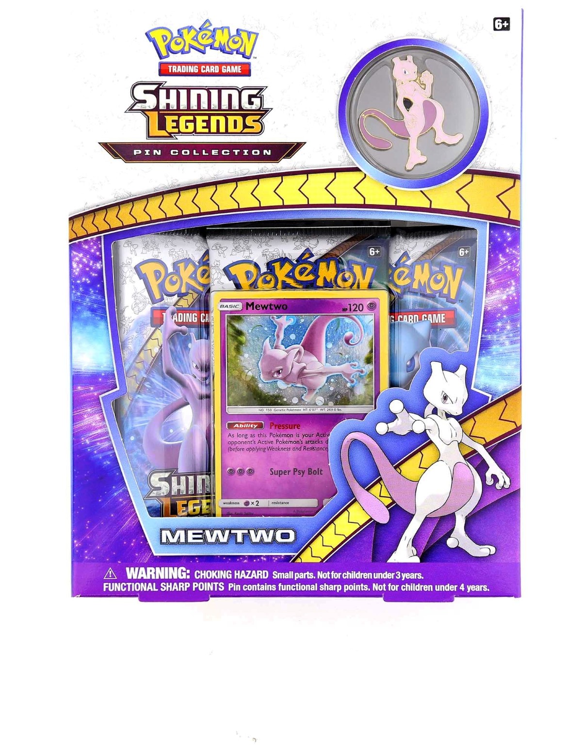 Pokemon TCG Shining Legends Pin Collection - Mewtwo