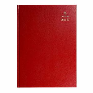Collins 12 Month Desk Mid Year A4 Diary Red
